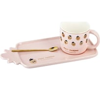 Чайная пара Nouvelle Клубника с ложкой, 240 мл 1760170-1