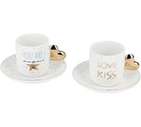 Кофейный набор Nouvelle Love kiss 4 предмета, на 2 персоны, 360 мл 1050026