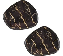 Набор тарелок Nouvelle Черный мрамор 2 шт, 15.5x15 см 0880083