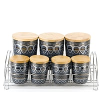 Набор банок для сыпучих продуктов Nouvelle Чайхана 7 шт на металической подставке 1120086