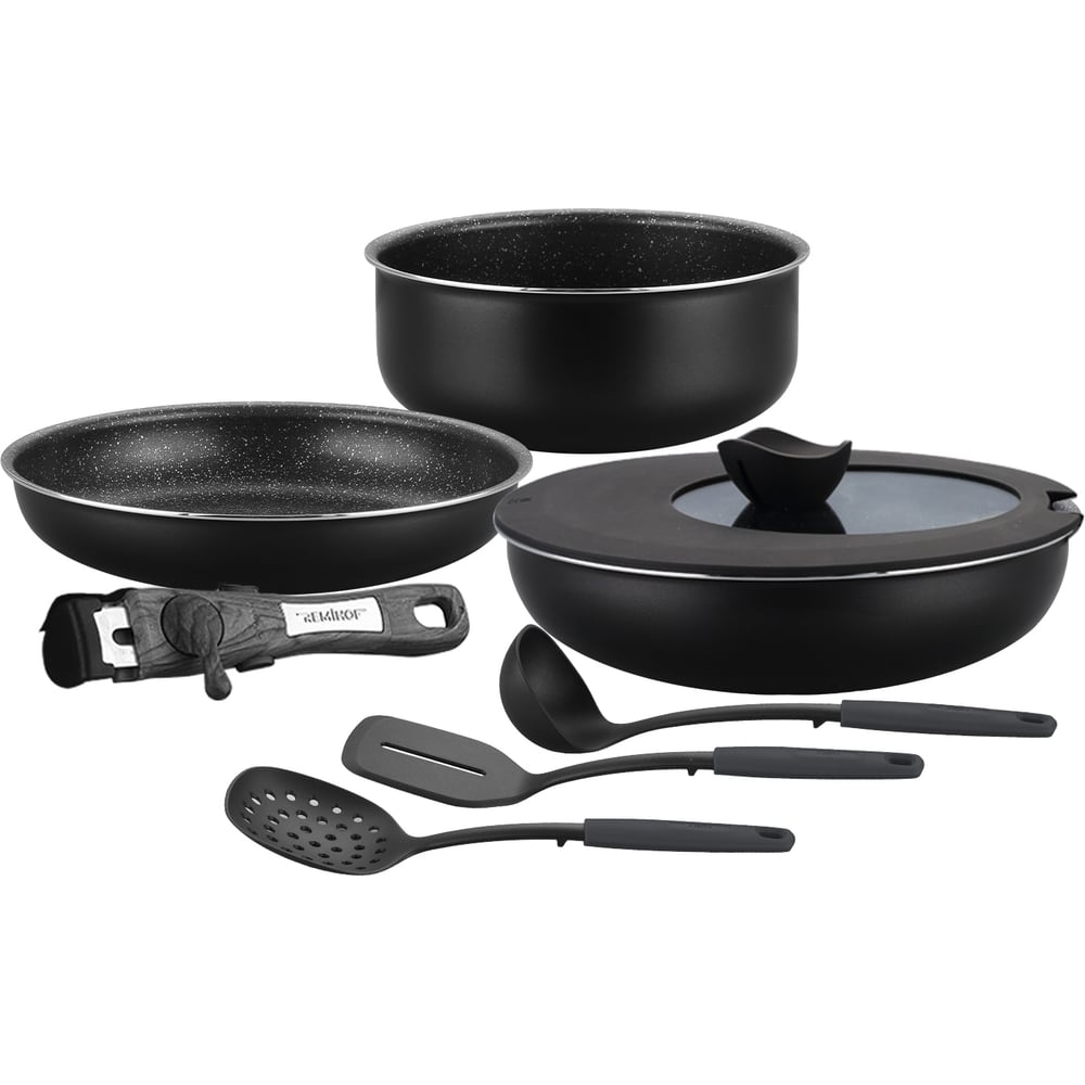 Набор посуды для приготовления пищи Remihof ASTER black ЦБ-00000379 ...