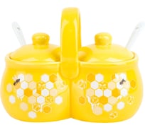 Двойная банка для специй Dolomite Honey с ложками, 220 мл L2520962