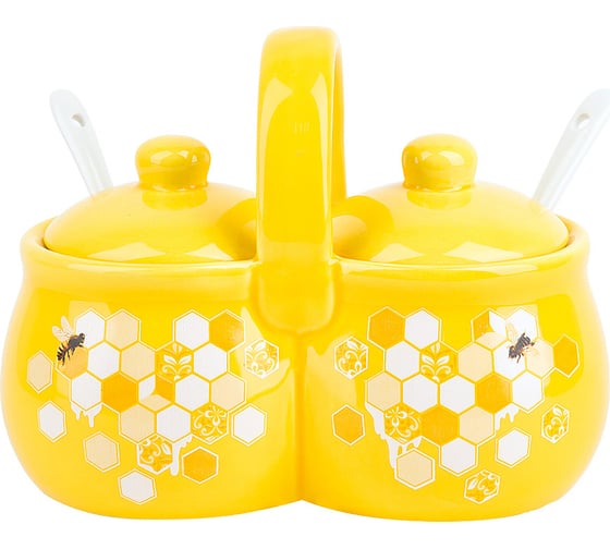 Двойная банка для специй Dolomite Honey с ложками, 220 мл L2520962