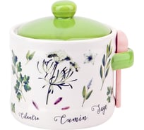 Банка для сыпучих продуктов Dolomite Душистые травы с ложкой 450 мл L2520937