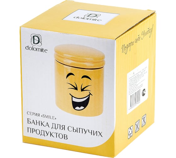 Банка для сыпучих продуктов Dolomite Smile 480 мл L2520872
