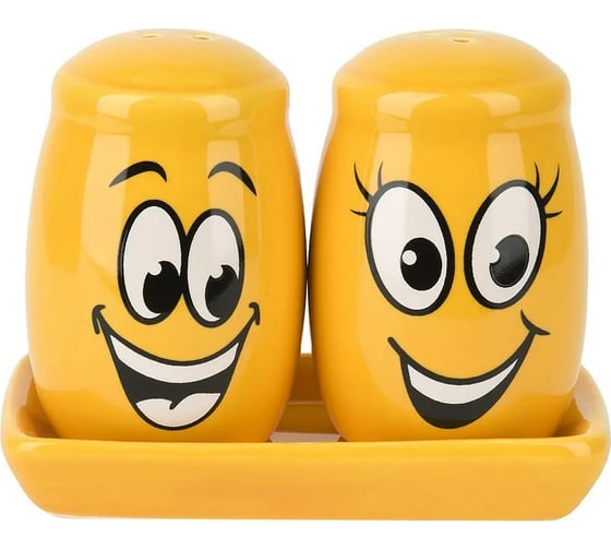 Набор для специй Dolomite Smile на керамической подставке L2520868