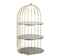 Блюдо-этажерка, фруктовница Nouvelle Черный мрамор, 44 см, 3 яруса 1180060