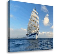 Постер Студия фотообоев Корабль в море 50x50 2330277