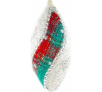 Елочное украшение Магия праздника Сосулька 12 см, пенопласт, текстиль, пластик NY18/031