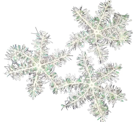 Елочное украшение Магия праздника Снежинки 3 шт., 16 см NY013