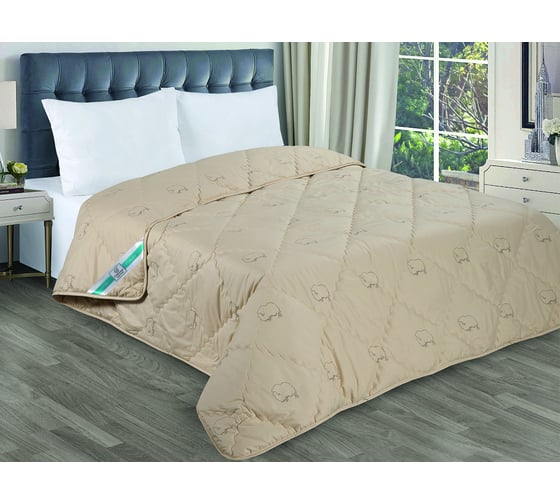 Одеяло Столица Текстиля коллекция Био шерсть яка, 2 спальное, 300 г/кв. м, сатин/тик ОБШЯХЧ-12-300 1