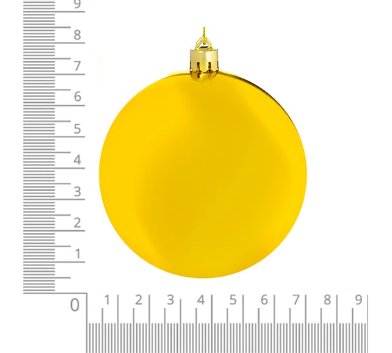Набор шаров Сноубум 6 шт., 7 см, пластик, золото 372-473
