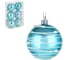 Набор шаров с декором и бисером Сноубум 6 шт., 6 см, голубой с белым, пластик 373-330 2