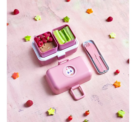 Набор из 3 столовых приборов в футляре Monbento MB Pocket color blush 24050029