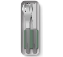 Набор из 3 столовых приборов в футляре Monbento MB Slim Box зеленый 50300044
