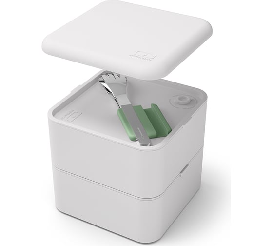 Набор из 3 столовых приборов в футляре Monbento MB Slim Box зеленый 50300044