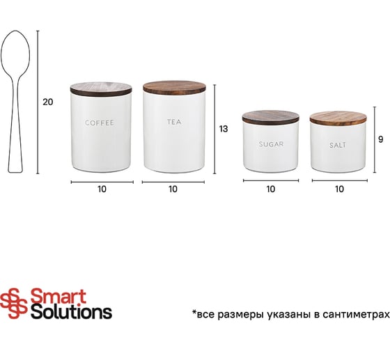 Банка для хранения кофе Smart Solutions 650 мл CR1012C