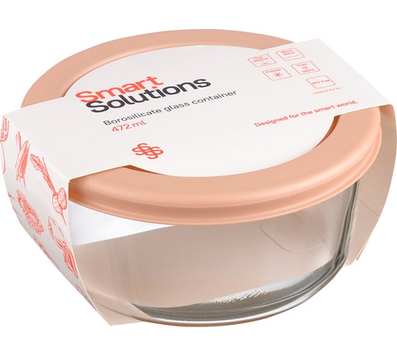 Контейнер для запекания и хранения Smart Solutions 472 мл, бежевый JV472RD_480C