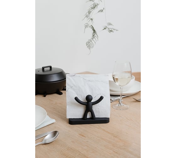 Салфетница Umbra Buddy, черная 330281-040