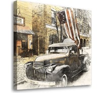 Постер Студия фотообоев Ретро Америка, 50x50 см 2326613