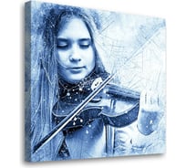Постер Студия фотообоев Портрет со скрипкой, 50x50 см 2328746