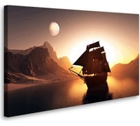 Постер Студия фотообоев Одинокий корабль, 75x120 см 2430213