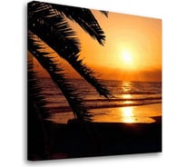 Постер Студия фотообоев Пляж на закате, 50x50 см 2335472