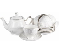 Чайный набор Balsford NEW BONE CHINA (13) 6 чашек 220 мл + 6 блюдец + чайник 1000 мл, подарочная упаковка 101-30034