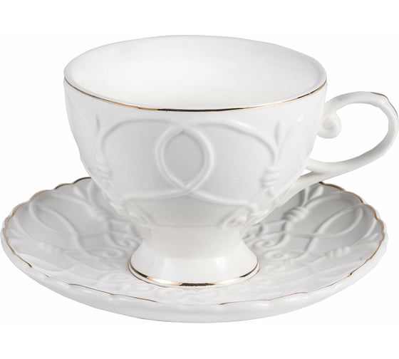 Чайный набор Balsford NEW BONE CHINA (13) 6 чашек 220 мл + 6 блюдец + чайник 1000 мл, подарочная упаковка 101-30034