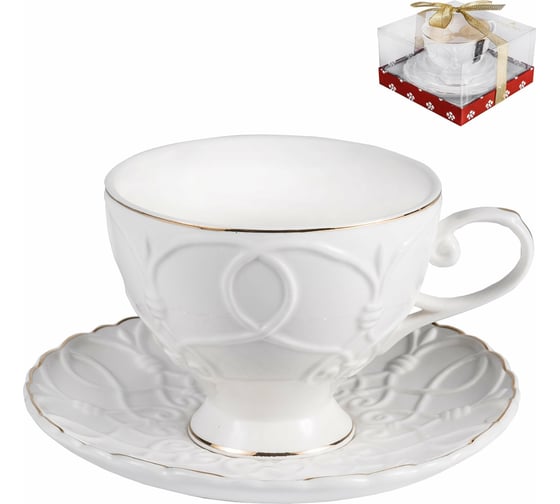 Чайный набор Balsford NEW BONE CHINA (2) чашка 220 мл + блюдце, подарочная упаковка 101-30044