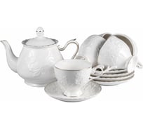 Чайный набор Balsford NEW BONE CHINA (13) 6 чашек 220 мл + 6 блюдец + чайник 1000 мл, подарочная упаковка 101-30030