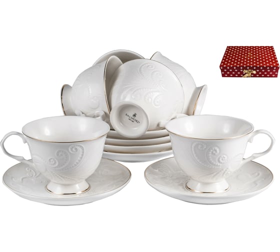 Чайный набор Balsford NEW BONE CHINA (12) 6 чашек 220 мл + 6 блюдец, подарочная упаковка 101-30006