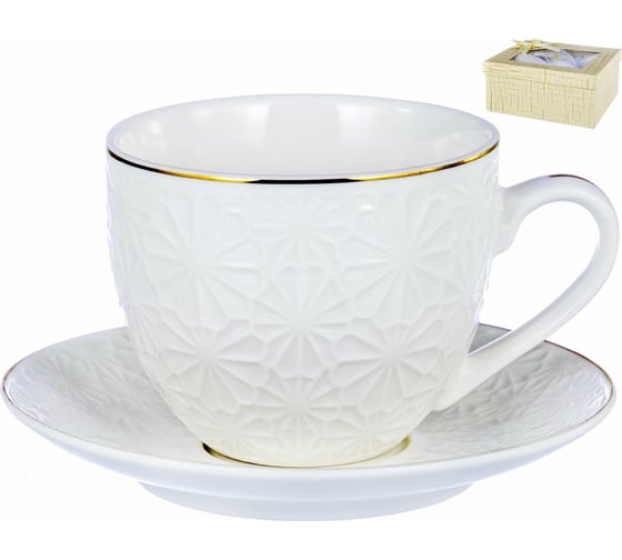 Чайный набор Balsford NEW BONE CHINA (2) чашка 220 мл + блюдце, подарочная упаковка 101-01010