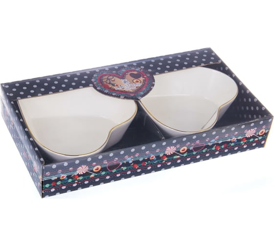 Набор из двух фигурных салатников Balsford NEW BONE CHINA диаметр 160 мм, цветная упаковка 101-01049