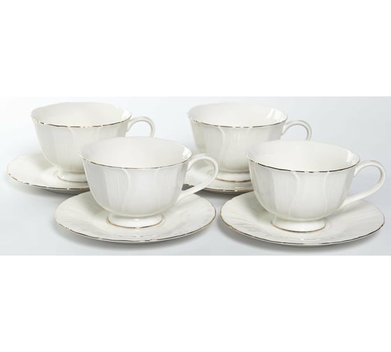 Чайный набор Balsford (8) 4 чашки 250 мл + 4 блюдца, подарочная упаковка 186-45006