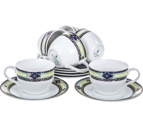 Чайный набор Balsford SUPERWHITE PORCELAIN (12) 6 чашек 220 мл + 6 блюдец, подарочная упаковка 106-03019