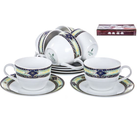 Чайный набор Balsford SUPERWHITE PORCELAIN (12) 6 чашек 220 мл + 6 блюдец, подарочная упаковка 106-03019
