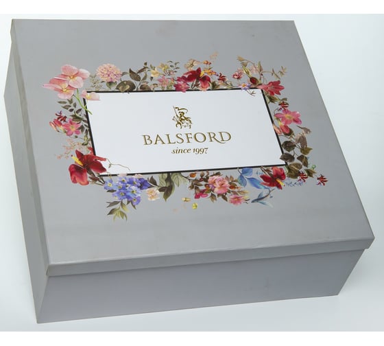 Чайный набор Balsford (13) 6 чашек 250 мл + 6 блюдец + чайник 1250 мл, подарочная упаковка с пенопластом и шелком 178-43002