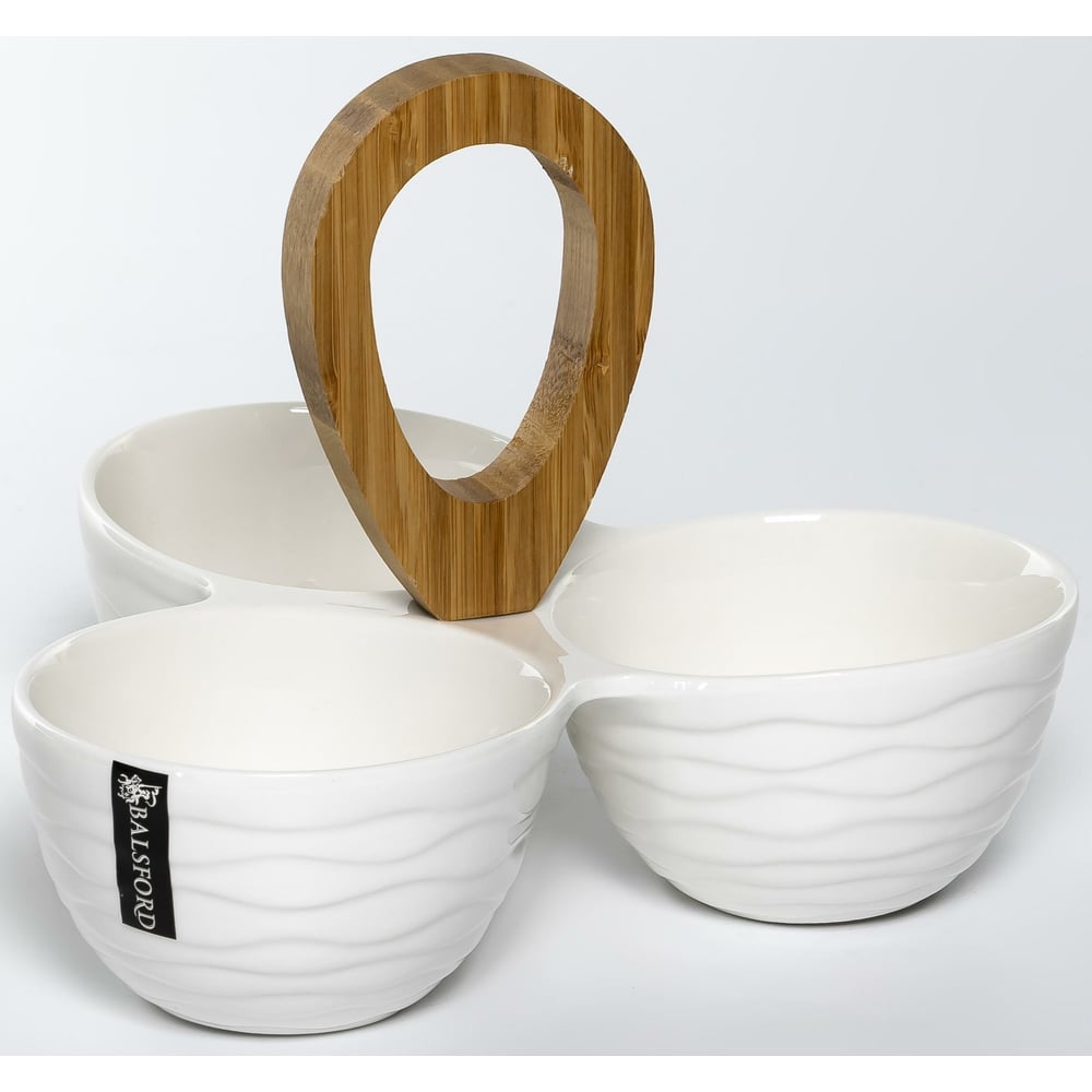 Трехсекционная менажница Balsford 255 мм с ручкой, цветная упаковка 194 ...