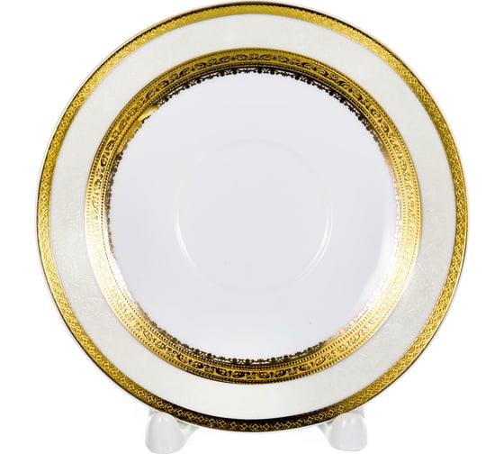 Чайный набор Balsford NEW BONE CHINA (2) чашка 230 мл + блюдце, золотой орнамент, подарочная упаковка PVC 125-14007