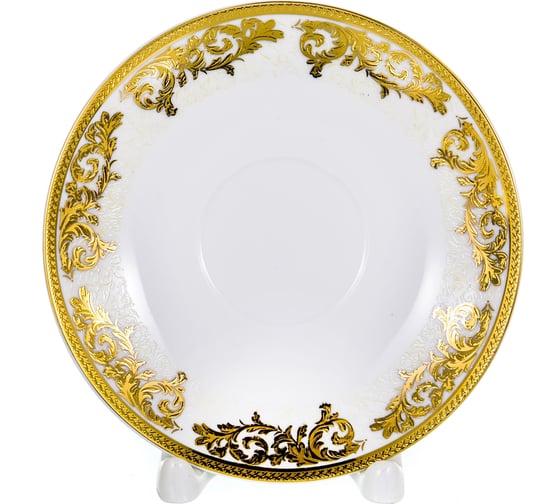 Чайный набор Balsford NEW BONE CHINA (2) чашка 230 мл + блюдце, золотой орнамент, подарочная упаковка PVC 125-14009