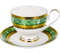 Чайный набор Balsford NEW BONE CHINA (2) чашка 230 мл + блюдце, золотой орнамент, подарочная упаковка PVC 125-14010