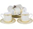 Кофейный набор Balsford NEW BONE CHINA (12) 6 чашек 100 мл + 6 блюдец, восточный с золотом, прямоугольная подарочная упаковка с окном и бантом 146-30001 1
