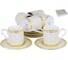 Кофейный набор Balsford NEW BONE CHINA (12) 6 чашек 100 мл + 6 блюдец, восточный с золотом, прямоугольная подарочная упаковка с окном и бантом 146-30001 2