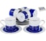 Кофейный набор Balsford NEW BONE CHINA (12) 6 чашек 100 мл + 6 блюдец, восточный с золотом, прямоугольная подарочная упаковка с окном и бантом 146-30002 2
