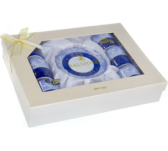 Кофейный набор Balsford (12) 6 чашек 100мл + 6 блюдец, NEW BONE CHINA, восточный с золотом, прямоугольная подарочная упаковка с окном и бантом 146-30003