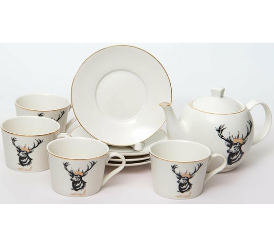 Чайный набор Balsford NEW BONE CHINA (9) 4 чашки + 4 блюдца + чайник, подарочная упаковка 166-05002