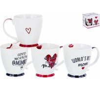 Кружка Balsford NEW BONE CHINA 370 мл, микс 4 декора, подарочная упаковка 137-09006
