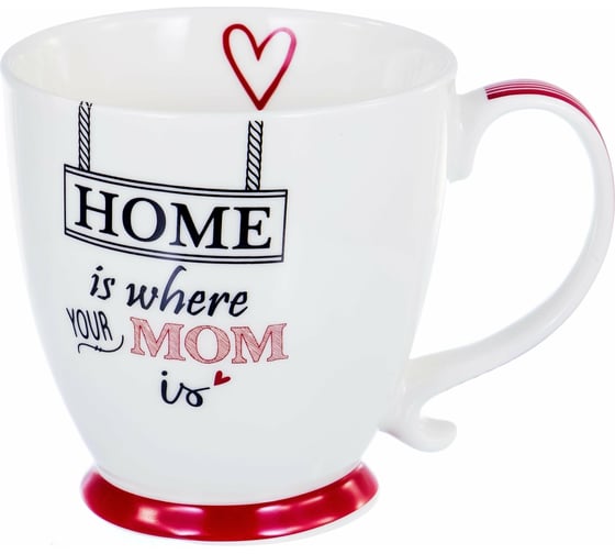 Кружка Balsford NEW BONE CHINA 370 мл, микс 4 декора, подарочная упаковка 137-09006