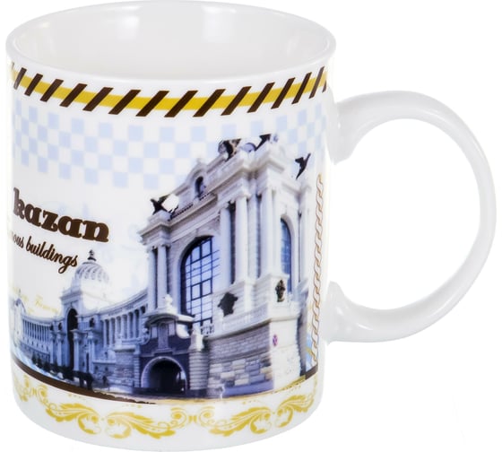 Кружка Balsford NEW BONE CHINA 340 мл, микс 2 декора КАЗАНЬ, подарочная упаковка 137-09023
